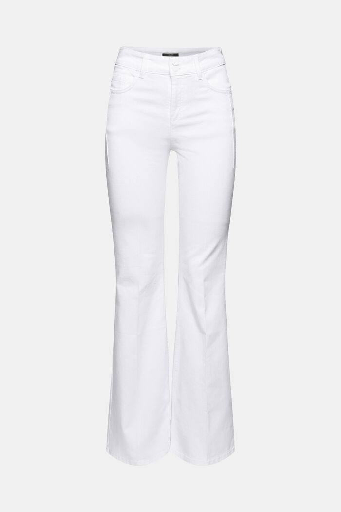 Bootcut jeans with pressed pleat, WHITE, detail image number 7