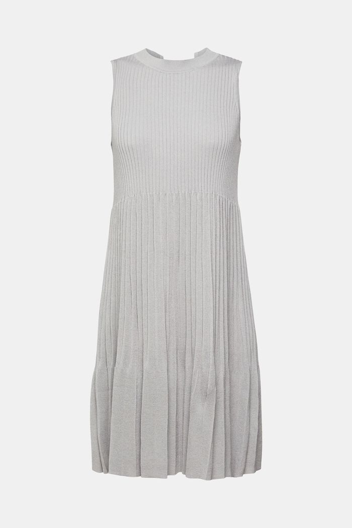 Pleated fit and flare dress, MEDIUM GREY, detail image number 2