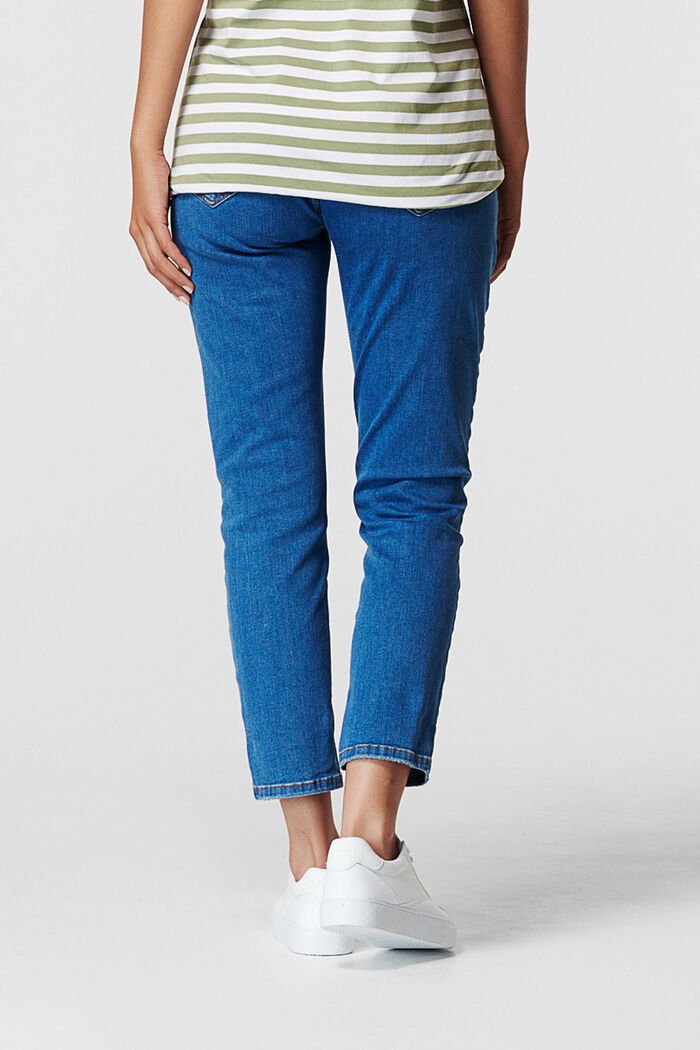 Cropped jeans with over-bump waistband, MEDIUM WASHED, detail image number 1