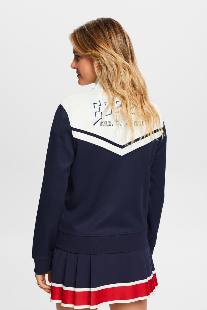 Two-Tone Track Jacket, NAVY, detail image number 3