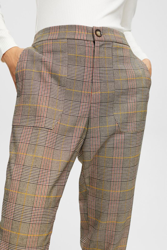 Checked trousers, ANTHRACITE, detail image number 0