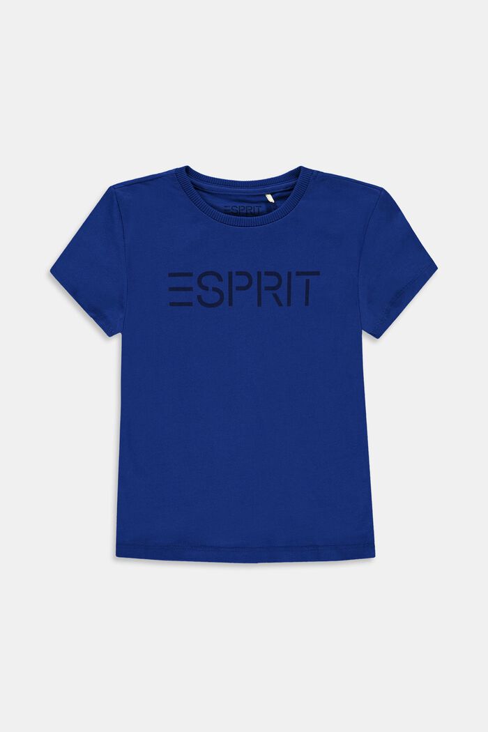 Logo T-shirt, 100% cotton, BRIGHT BLUE, overview