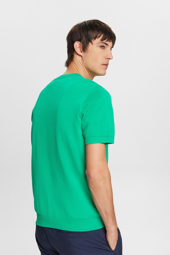 Short-Sleeve Sweater, GREEN, detail image number 3