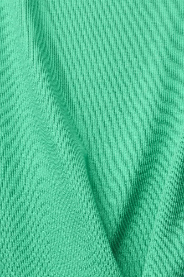 Ribbed vest with cut outs, GREEN, detail image number 5