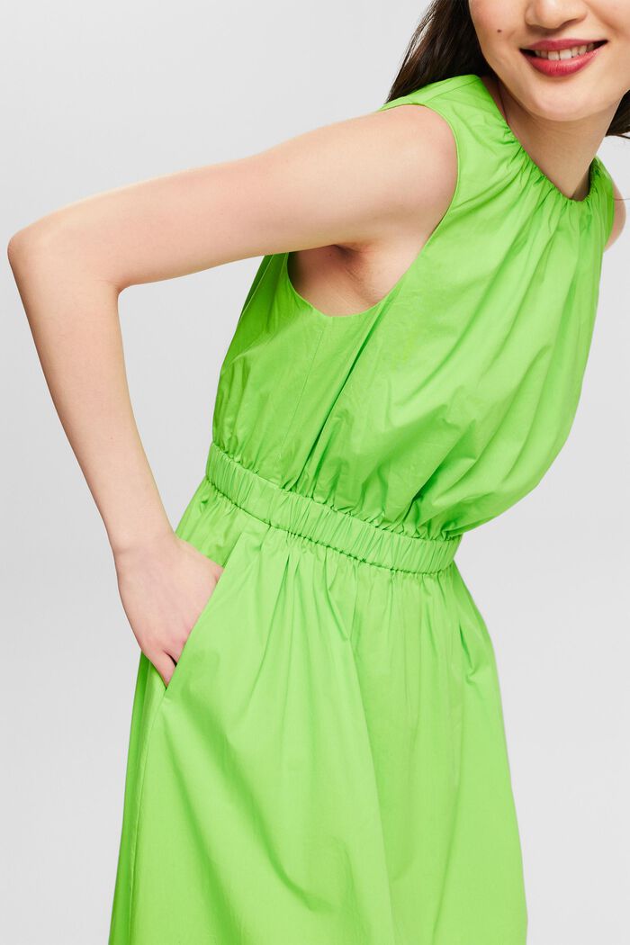 Sleeveless Midi Dress, CITRUS GREEN, detail image number 3