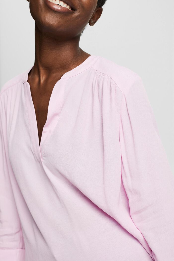 Blouse with 3/4-length sleeves, PINK, detail image number 2