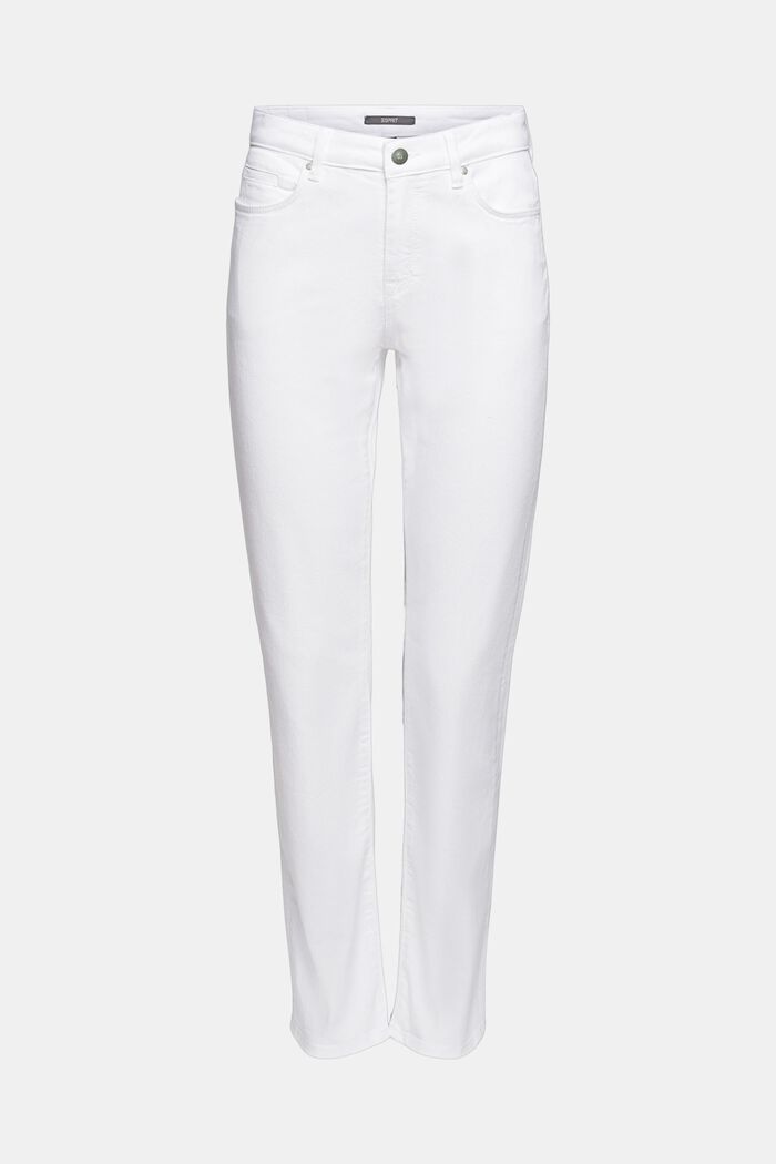 Cotton trousers with stretch, WHITE, detail image number 8