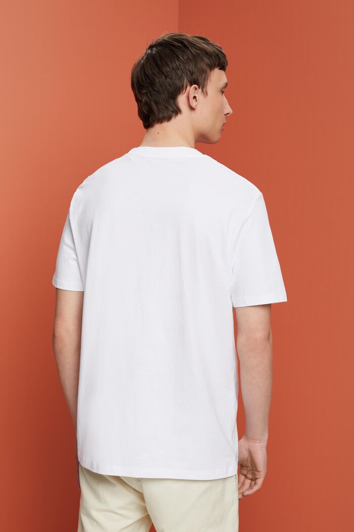 Printed jersey t-shirt, 100% cotton, WHITE, detail image number 3