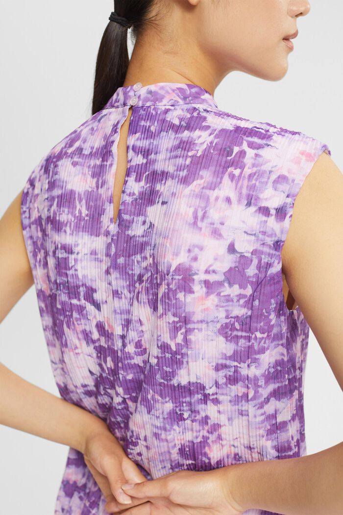Top in patterned mesh, PURPLE, detail image number 3