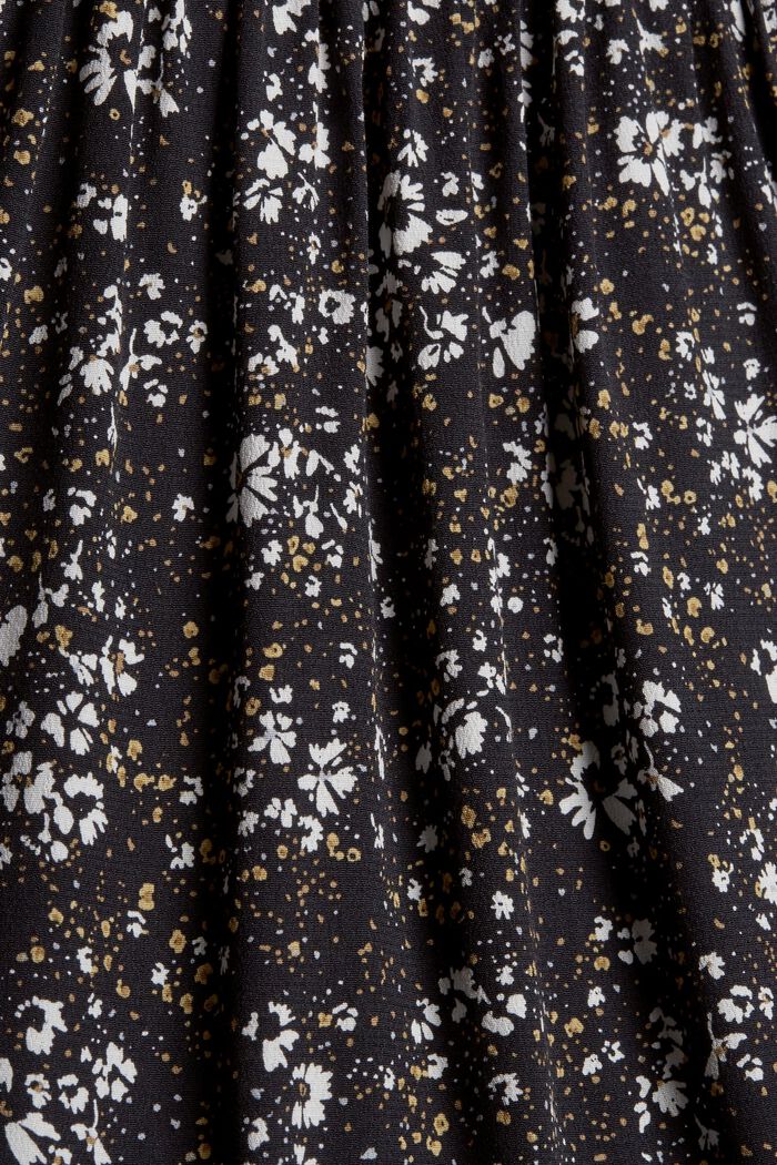 Mille-fleurs blouse with LENZING™ ECOVERO™, BLACK, detail image number 4