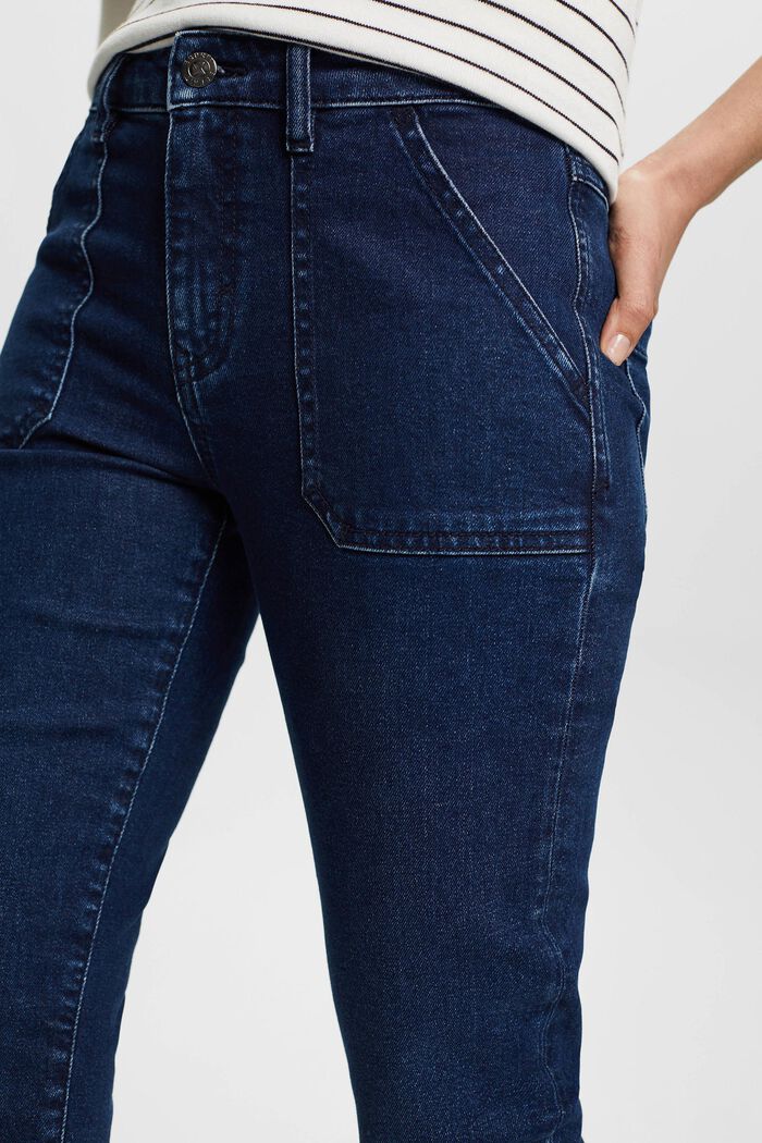 Mid-rise slim fit jeans, BLUE DARK WASHED, detail image number 2