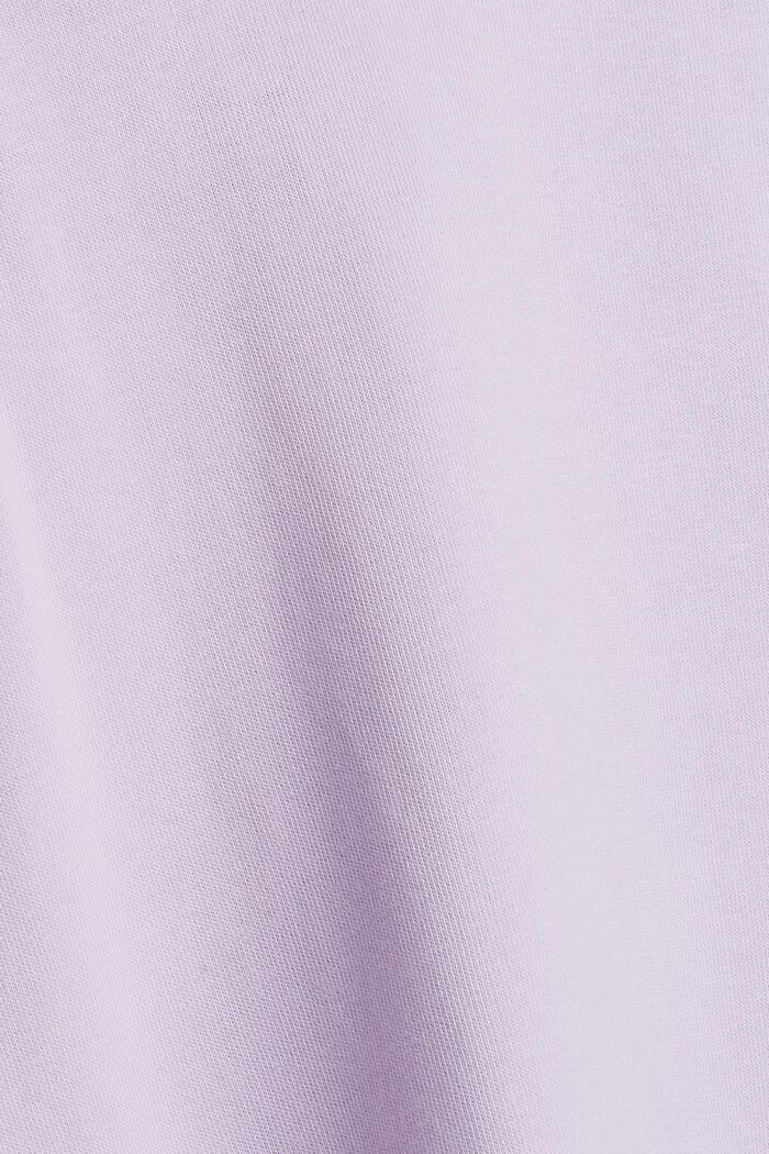 Hoodie with logo embroidery, blended cotton, LILAC, detail image number 4