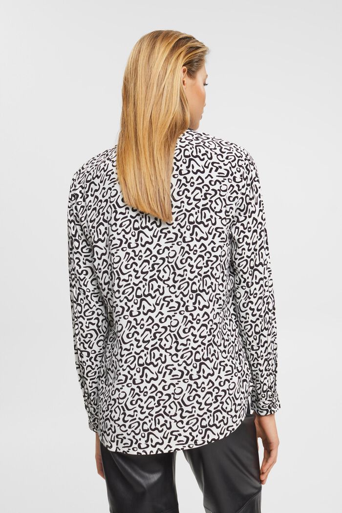 Patterned blouse, LENZING™ ECOVERO™, WHITE, detail image number 3