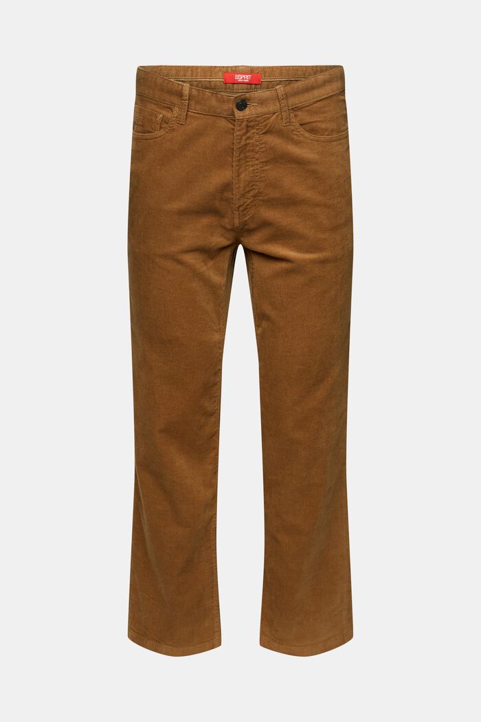 Straight Fit Corduroy Trousers, BARK, detail image number 7