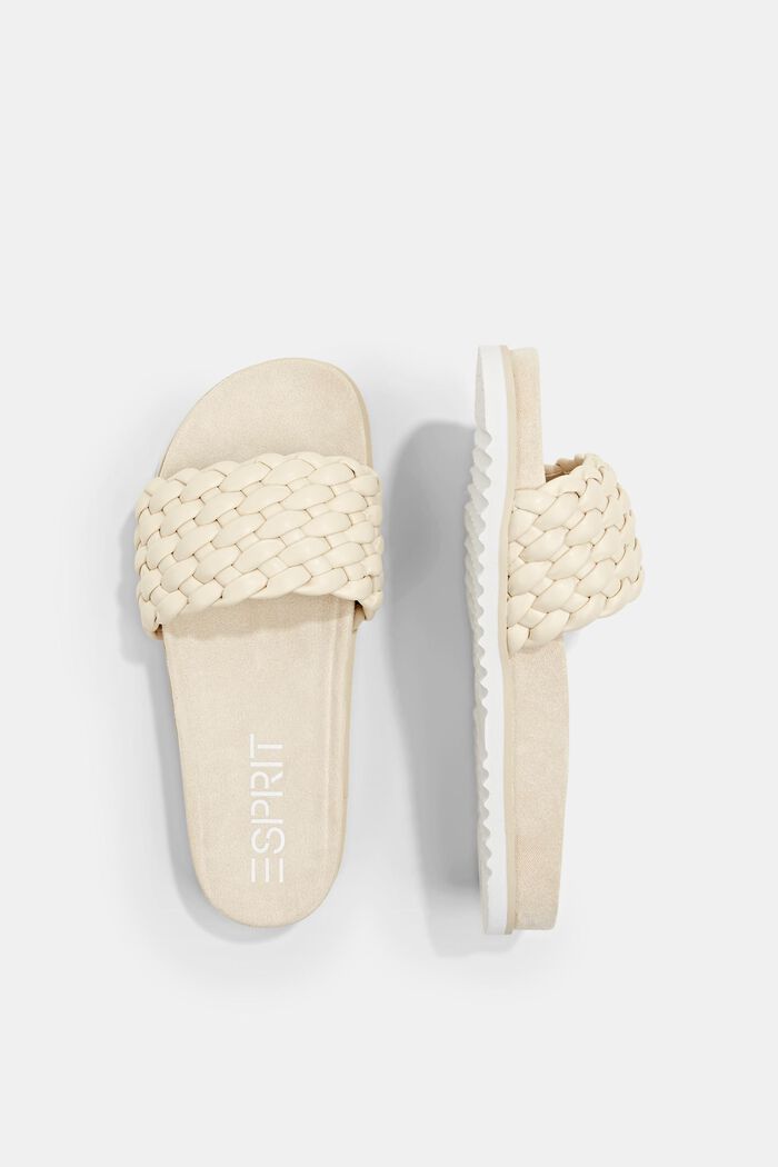 Slip-ons with braided straps, OFF WHITE, detail image number 1