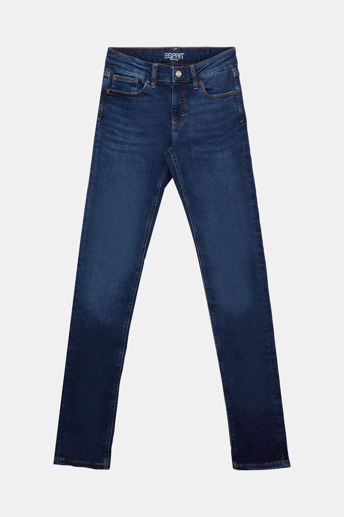Slim fit stretch jeans, BLUE LIGHT WASHED, detail image number 7