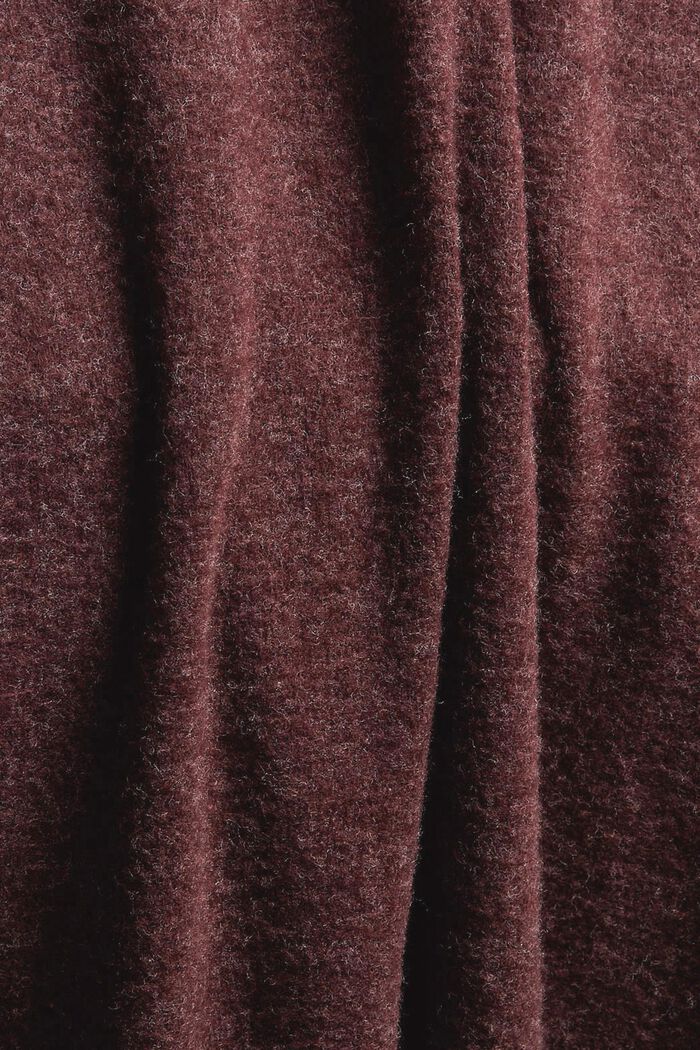 Recycled: knit dress with a belt, BORDEAUX RED, detail image number 5