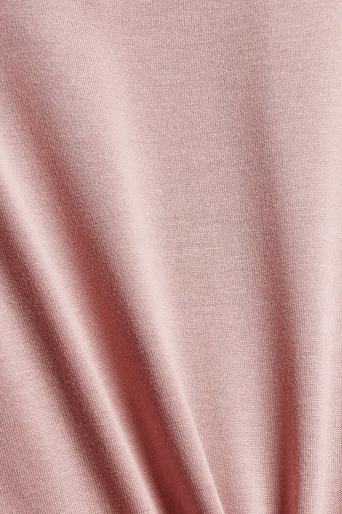 Long sleeve top in a mix of fabrics, LENZING™ ECOVERO™, OLD PINK, detail image number 4
