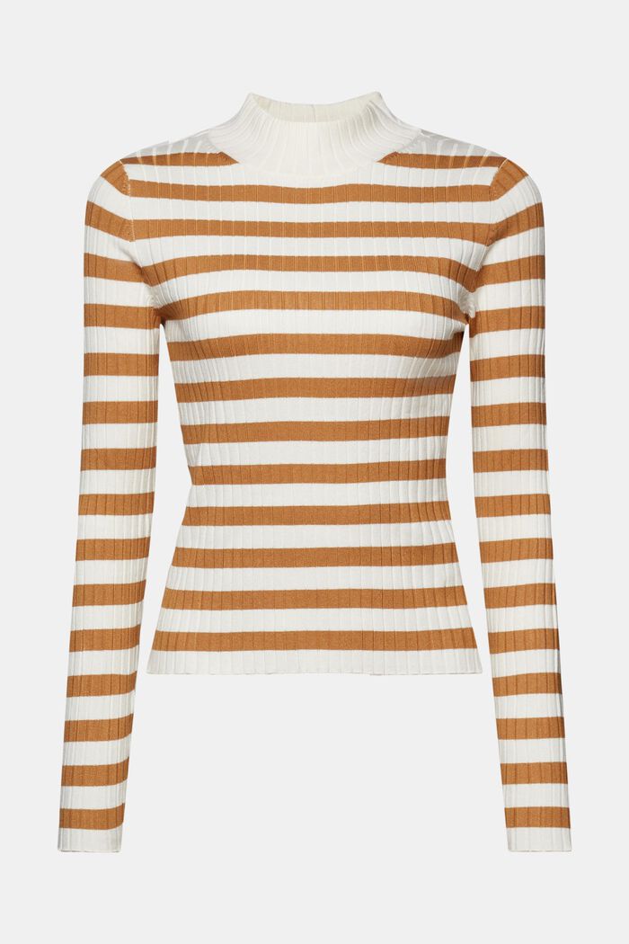Striped rib-knit jumper, NEW OFF WHITE, detail image number 7