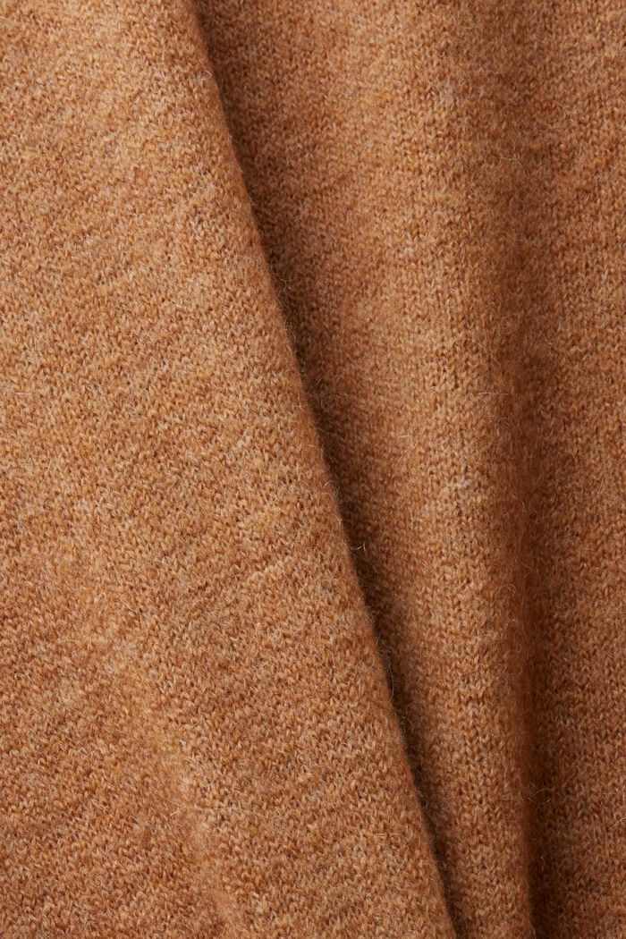 Turtleneck Midi Dress, CARAMEL, detail image number 6