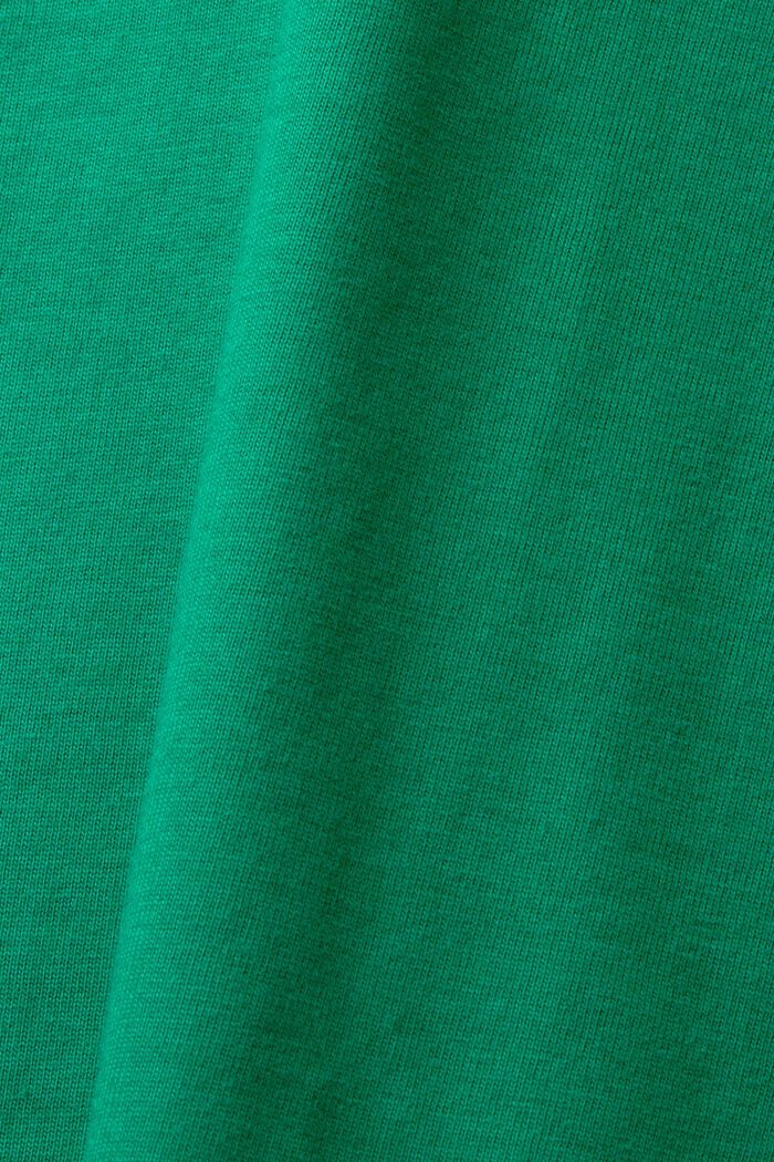 Logo Print Cotton T-Shirt, DARK GREEN, detail image number 5