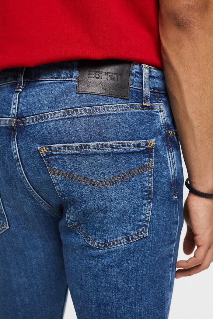 Mid-Rise Slim Jeans, BLUE MEDIUM WASHED, detail image number 3