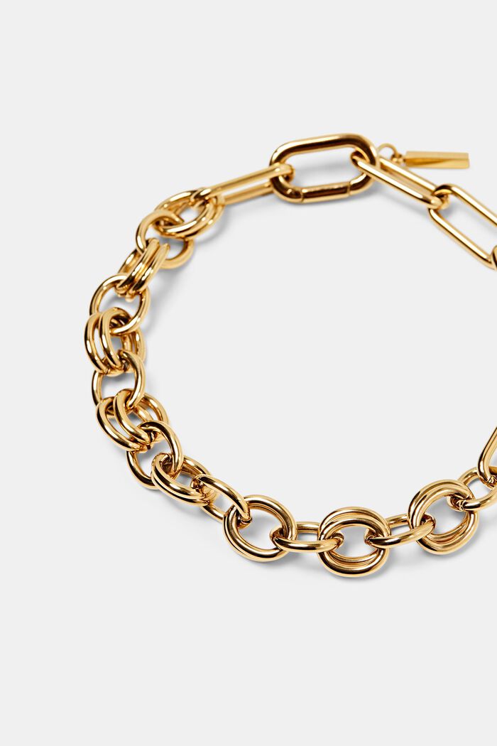 Link Stainless Steel Bracelet, GOLD, detail image number 1