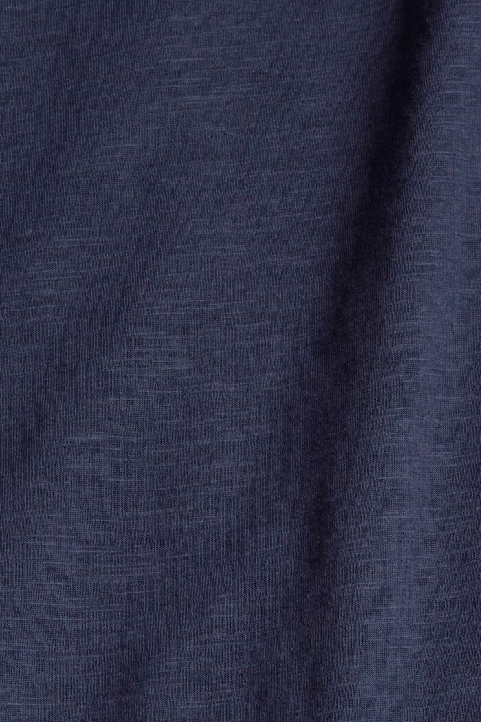 Basic T-shirt in organic blended cotton, NAVY, detail image number 4