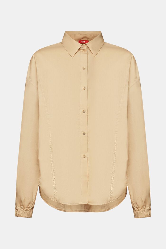 Button-Down Cotton Shirt, SAND, detail image number 6