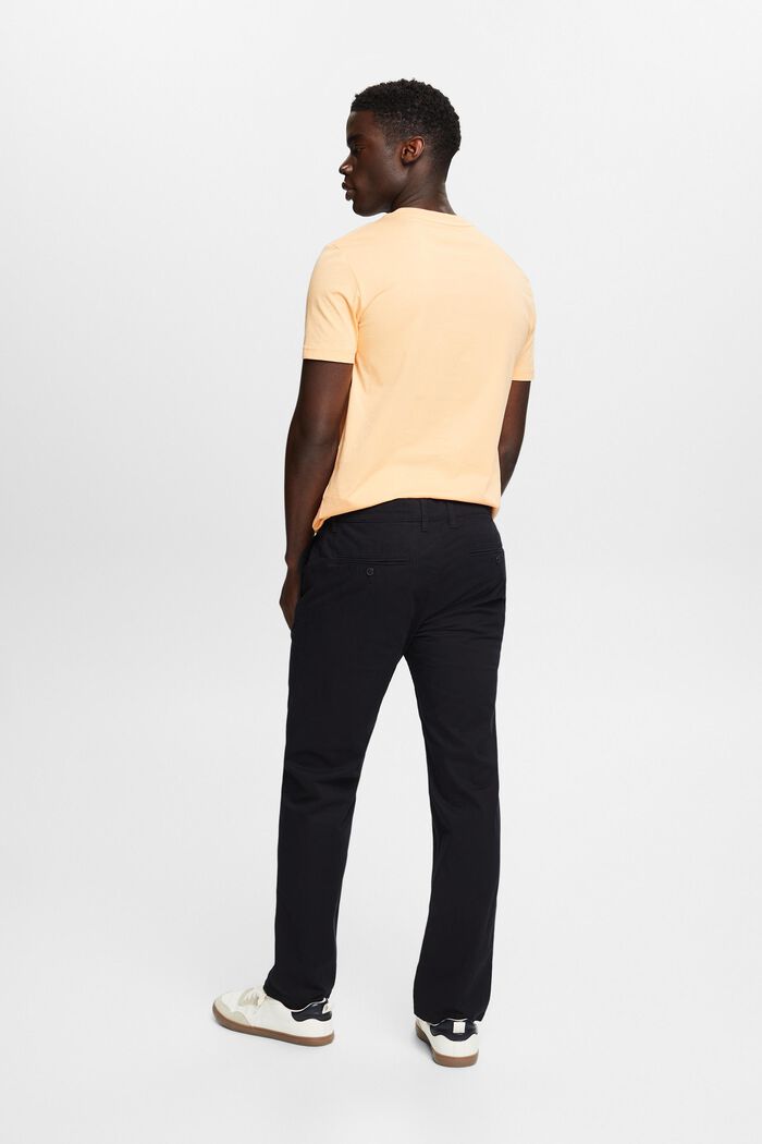 Straight chinos in organic cotton, BLACK, detail image number 2
