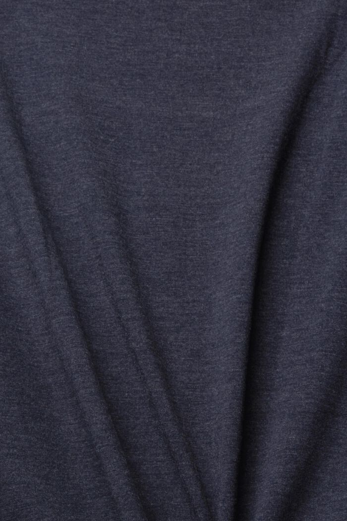 T-shirt with a breast pocket in blended cotton, NAVY, detail image number 4