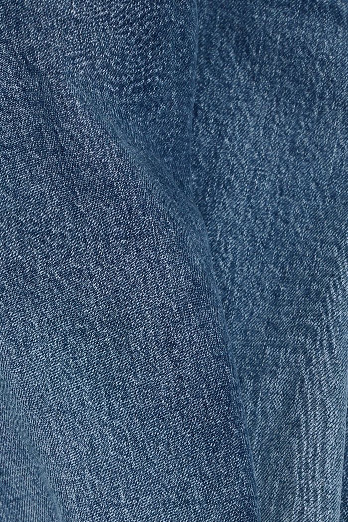 Straight Mid-Rise Jeans, BLUE LIGHT WASHED, detail image number 6