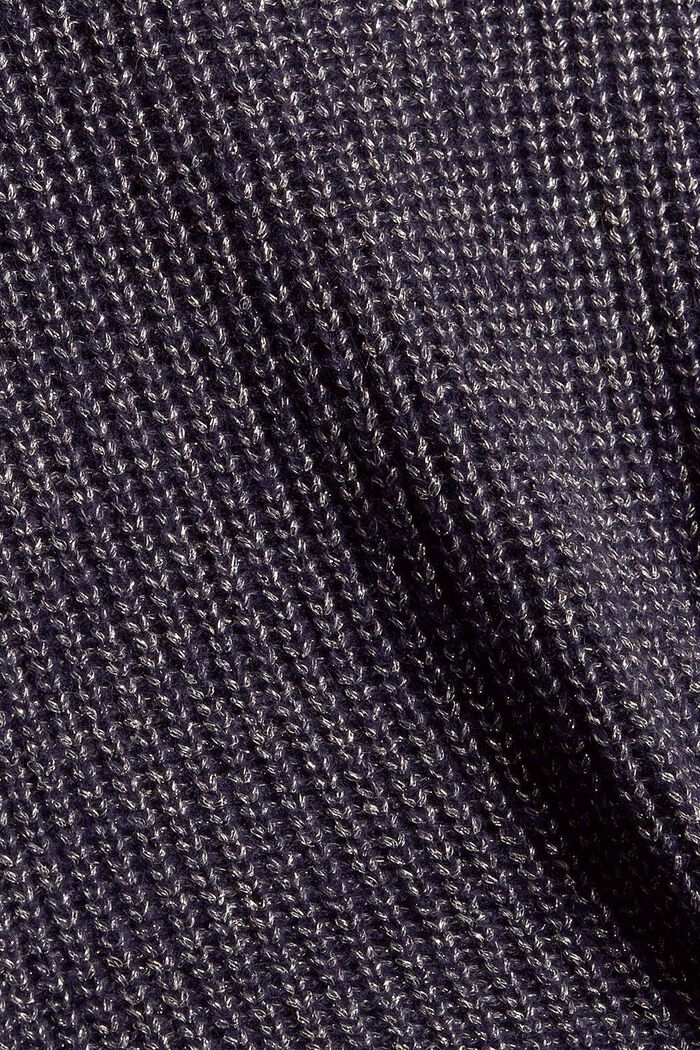 Wool blend: glitter yarn detail jumper, NAVY, detail image number 4