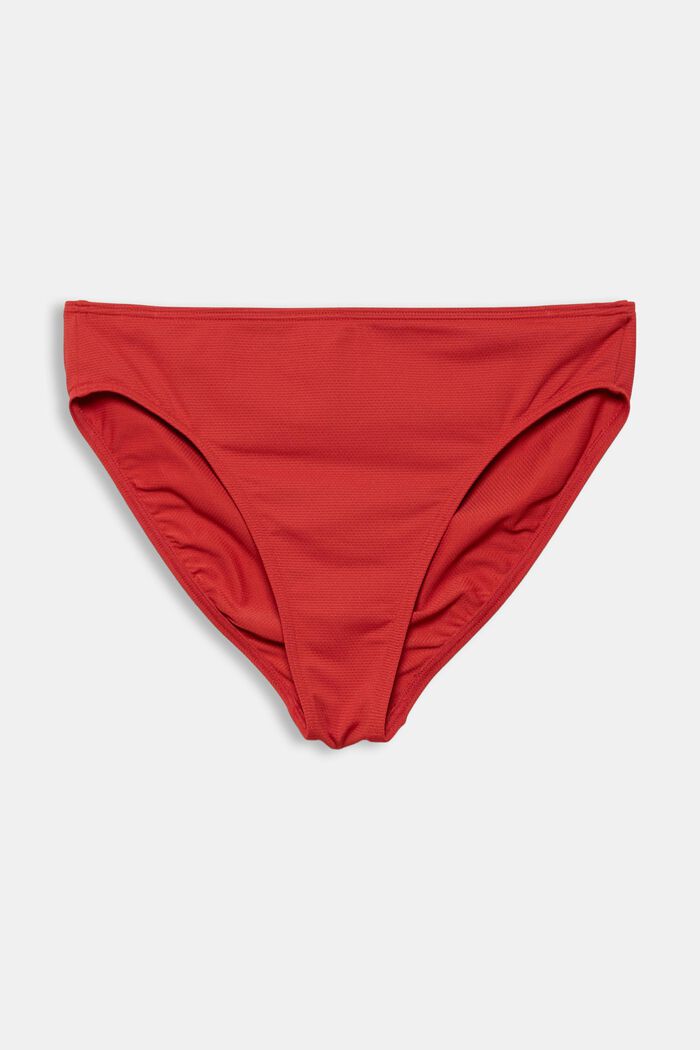 Made of recycled material: bikini briefs with texture, RED, detail image number 1