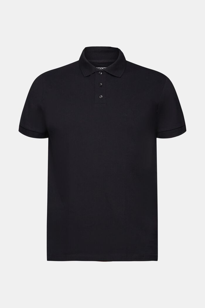 Signature piqué polo shirt, BLACK, detail image number 5