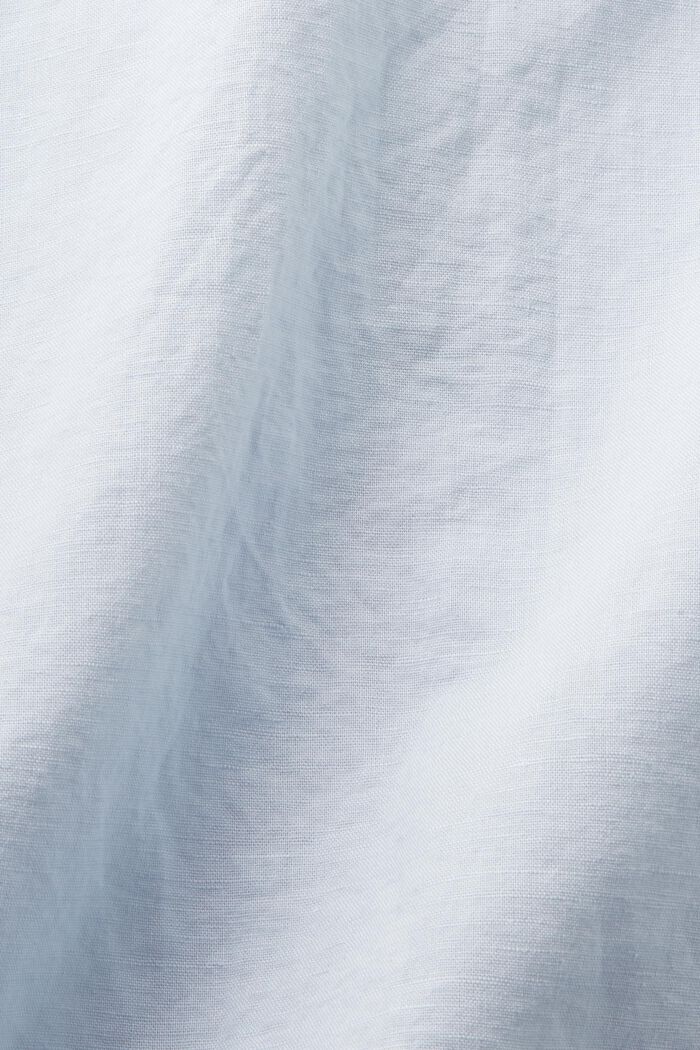 Linen-Cotton Short-Sleeve Shirt, LIGHT BLUE, detail image number 5