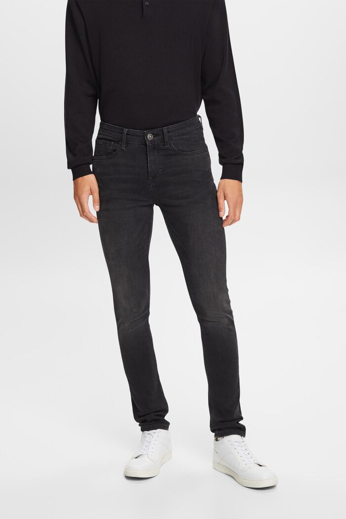 Recycled: skinny jeans, BLACK DARK WASHED, detail image number 0