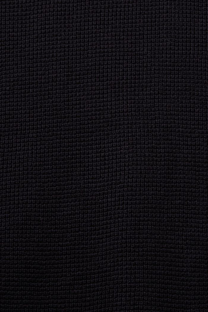 Cotton Zip Troyer, BLACK, detail image number 5
