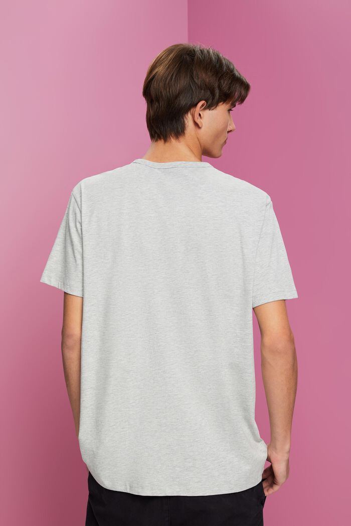 Cotton viscose blended t-shirt with print, LIGHT GREY, detail image number 3