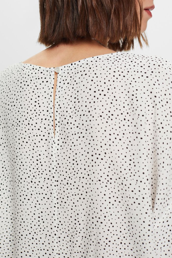 Printed Loose Fit Blouse, OFF WHITE, detail image number 2