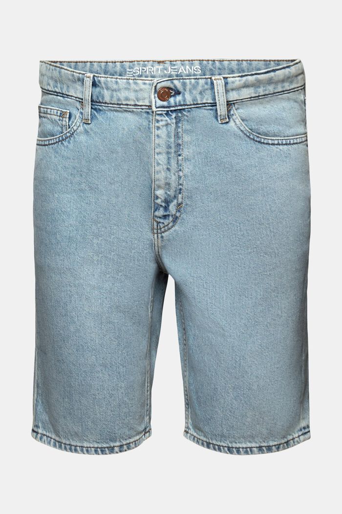 Mid-Rise Relaxed Denim Shorts, BLUE LIGHT WASHED, detail image number 7