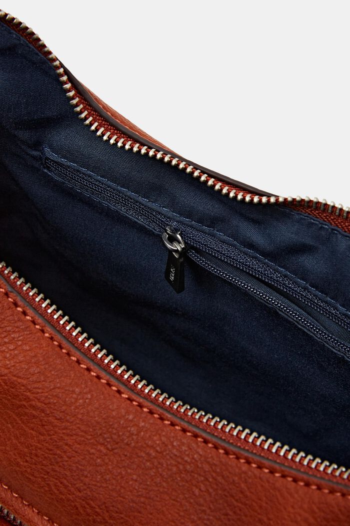 Faux Leather Shoulder Bag, TERRACOTTA, detail image number 3