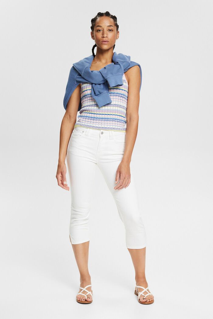Capri-length jeans, WHITE, detail image number 1