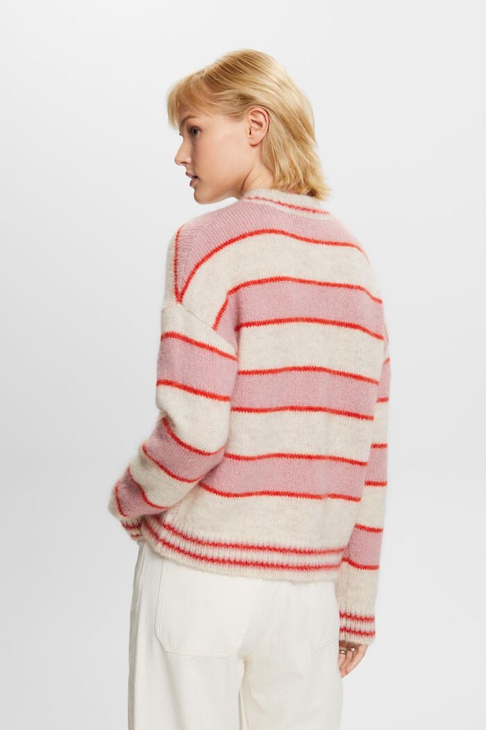 Wool-Mohair Blend Sweater, CREAM BEIGE, detail image number 5