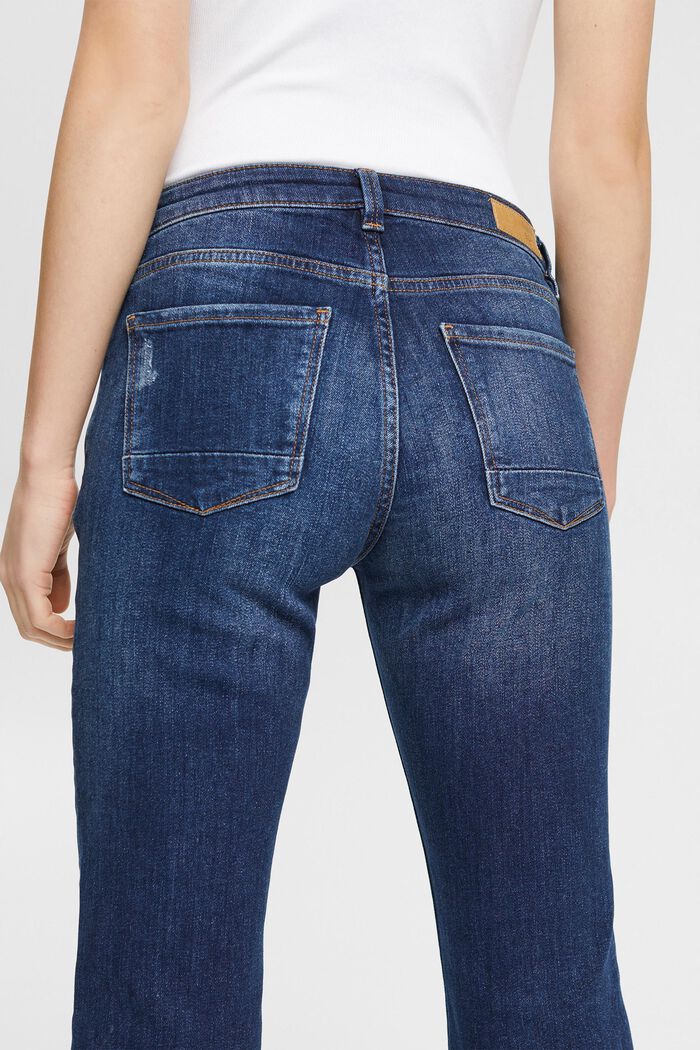 Super stretch jeans with organic cotton, BLUE DARK WASHED, detail image number 4