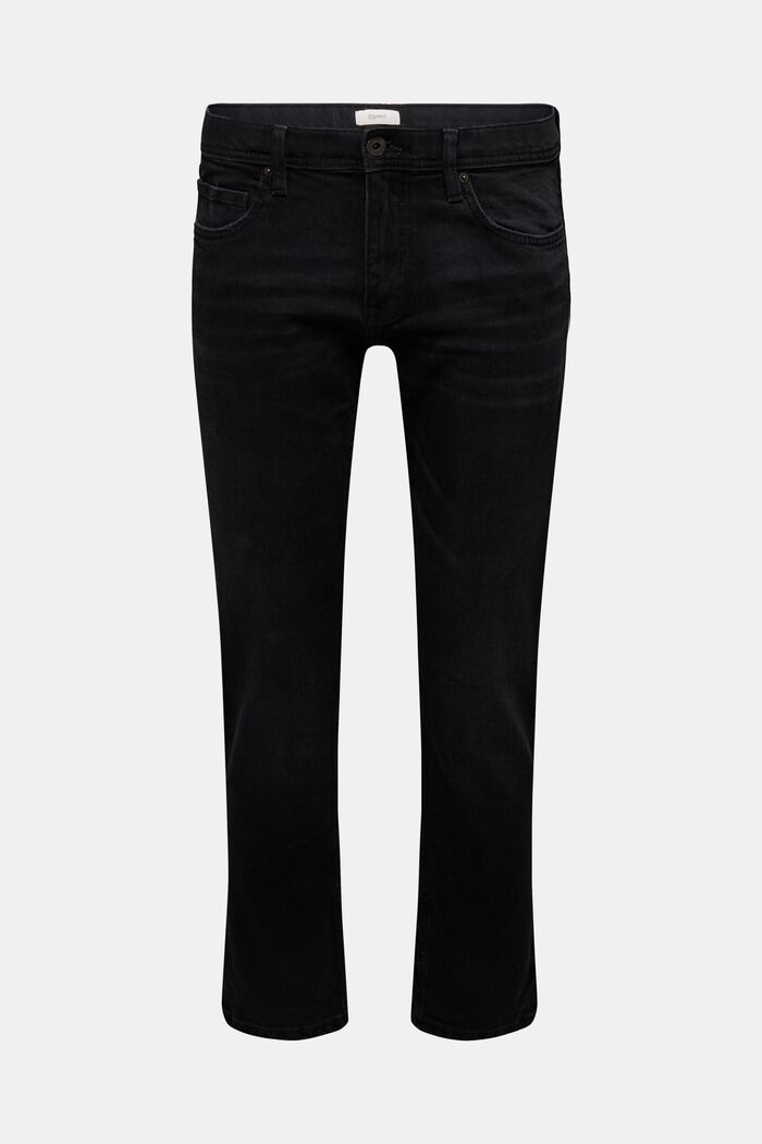Stretch jeans containing organic cotton, BLACK DARK WASHED, detail image number 8
