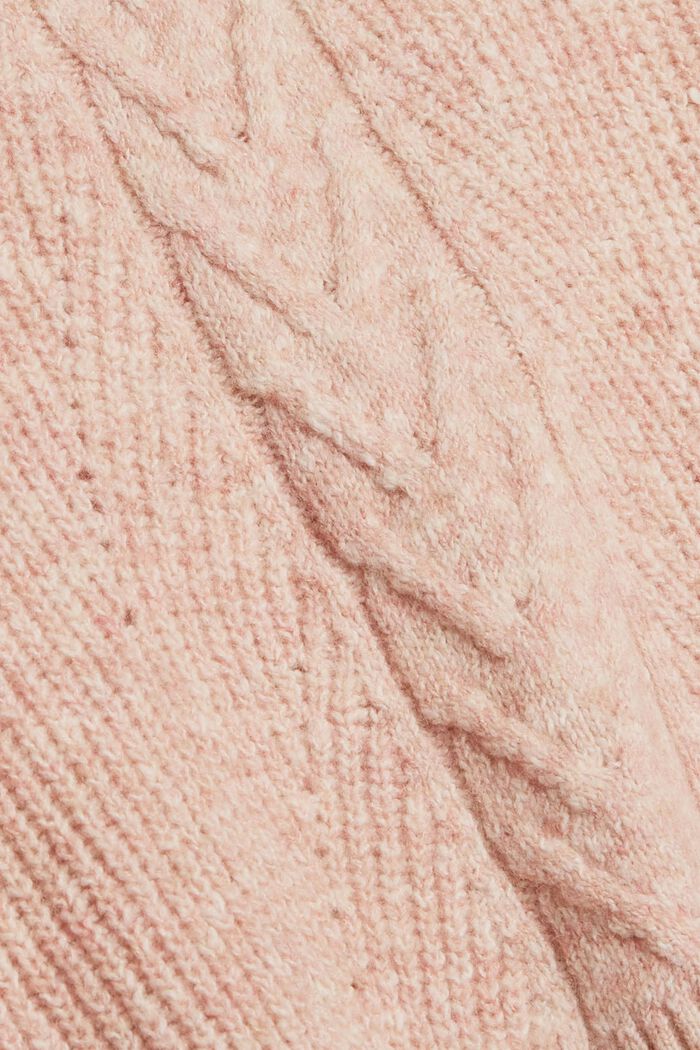 Melange knitted jumper, organic cotton blend, LIGHT RED, detail image number 4