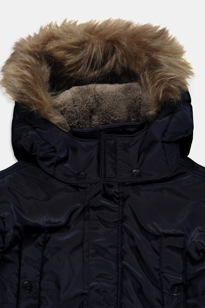 Padded parka with a plush lining, NAVY, detail image number 2