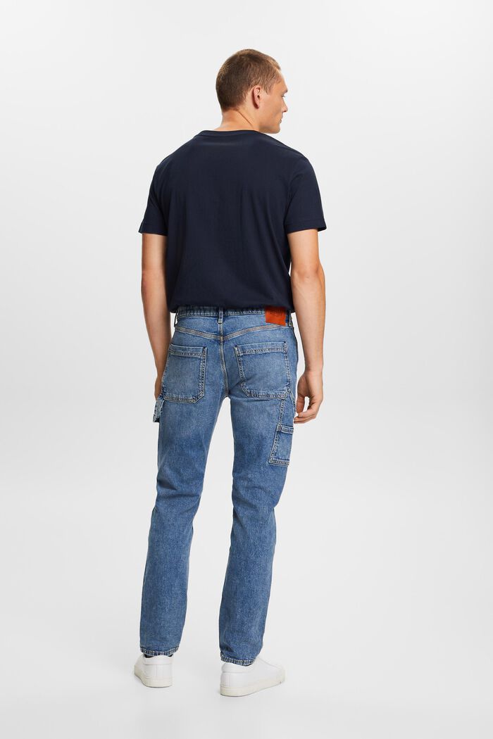 Recycled: carpenter straight fit jeans, BLUE MEDIUM WASHED, detail image number 4
