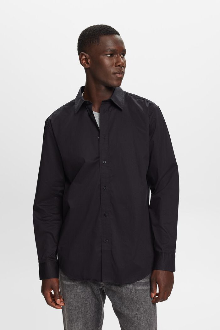Button-Down Shirt, BLACK, detail image number 0